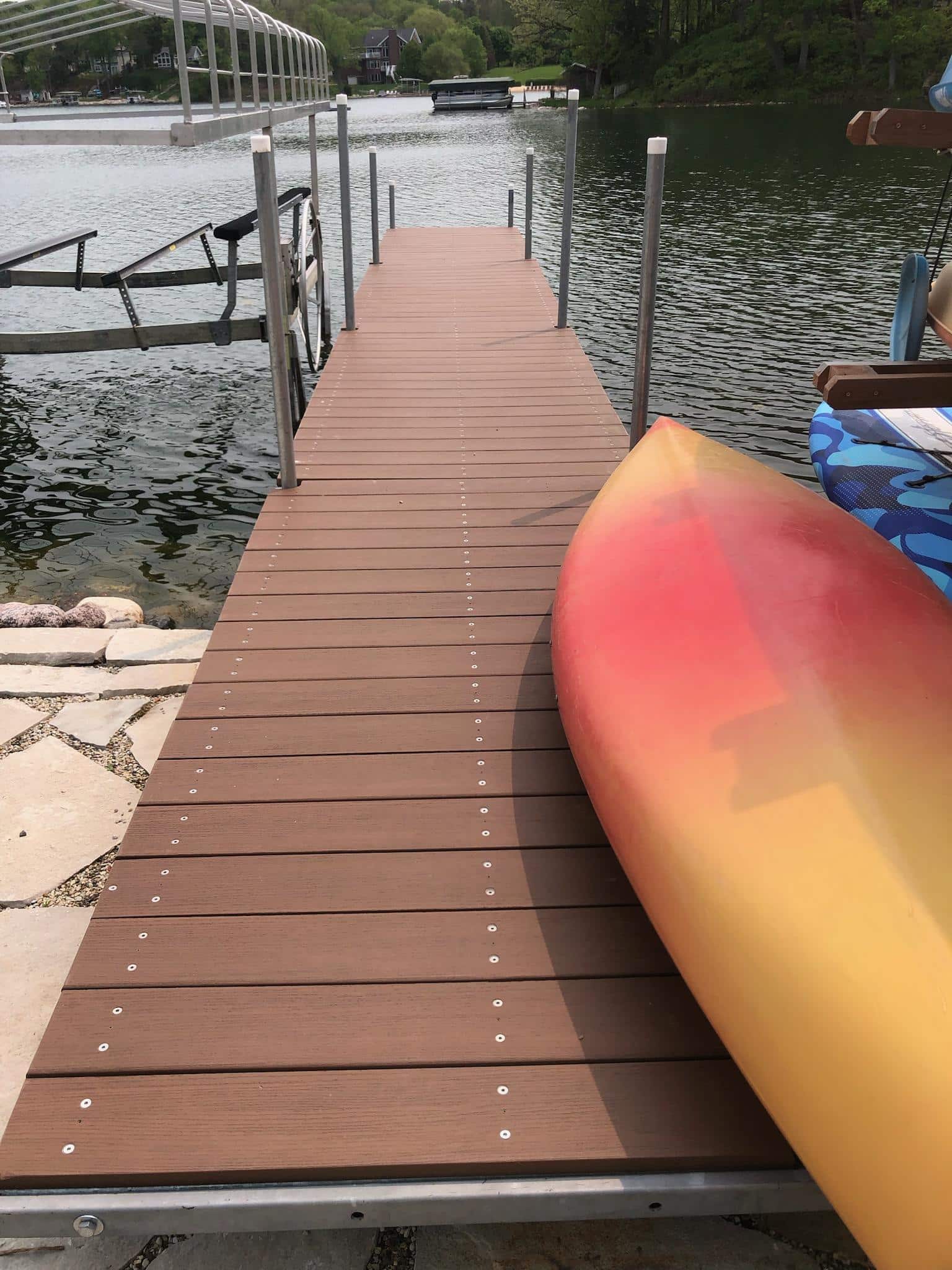 canoe on pier